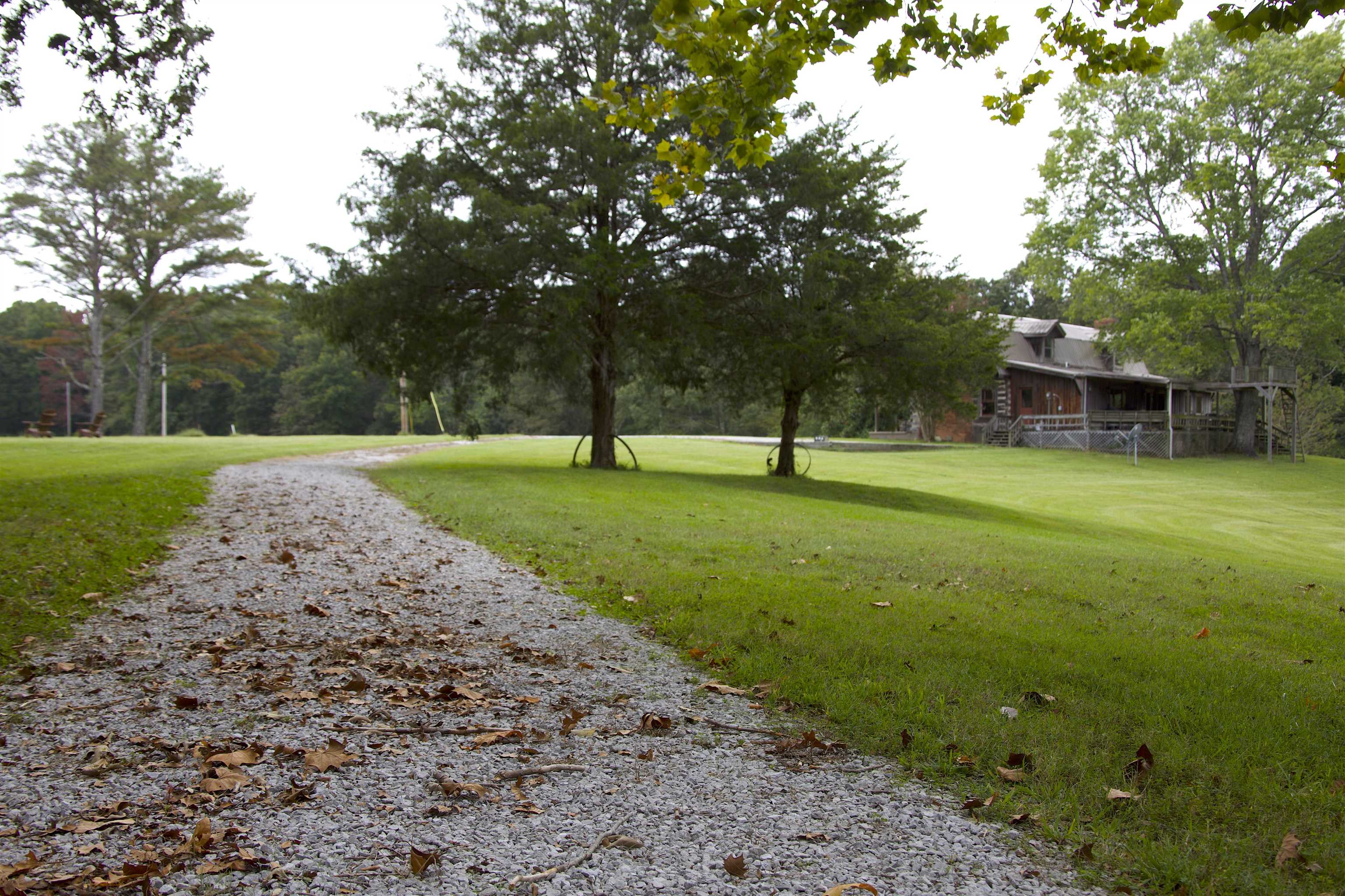 Exterior space with a yard