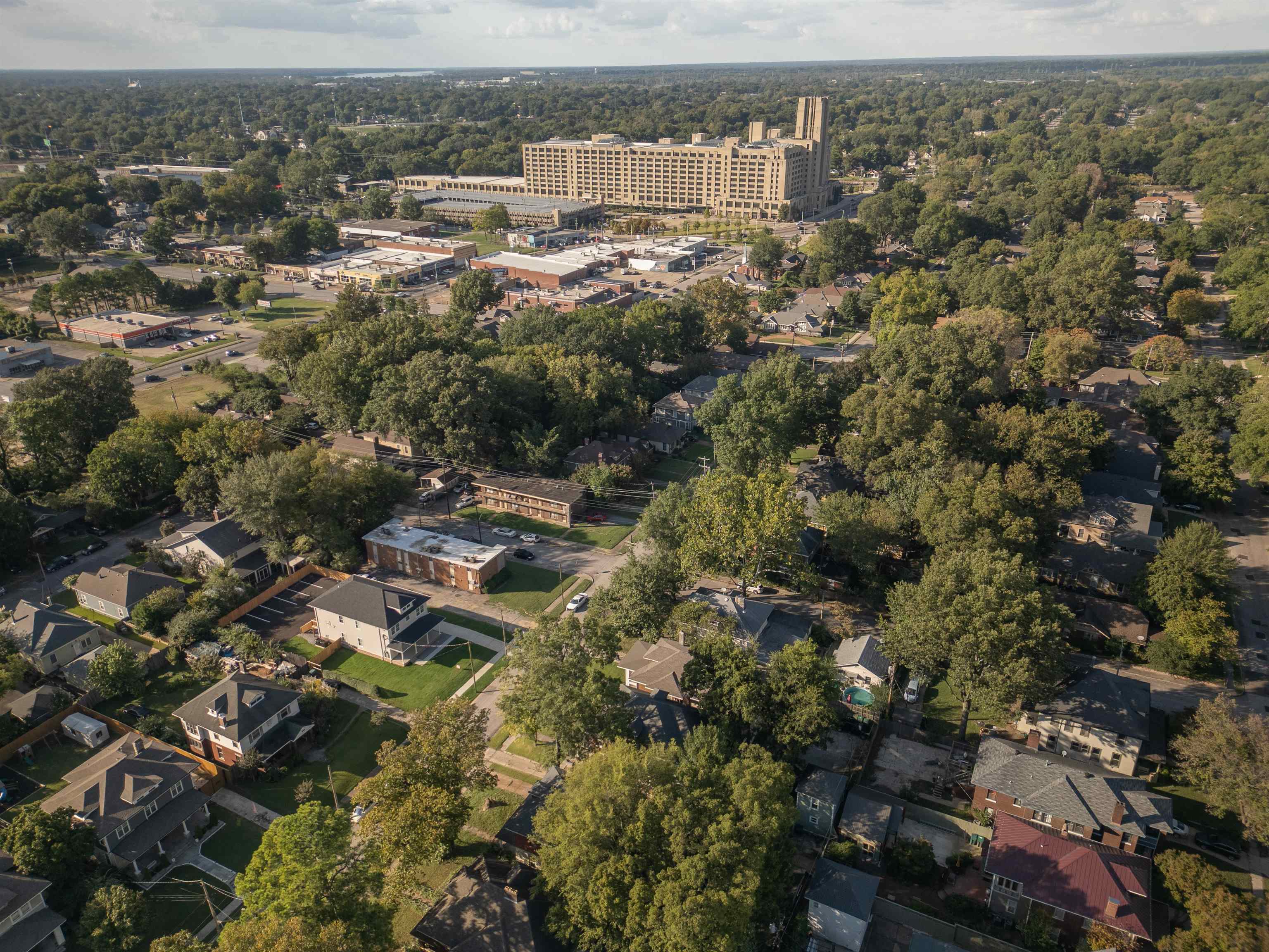 Birds eye view of property