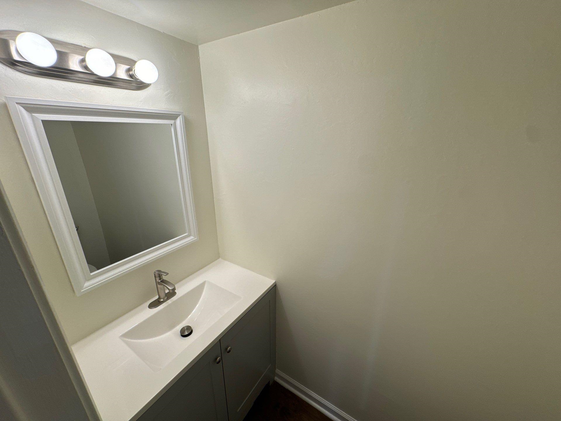 Bathroom featuring vanity