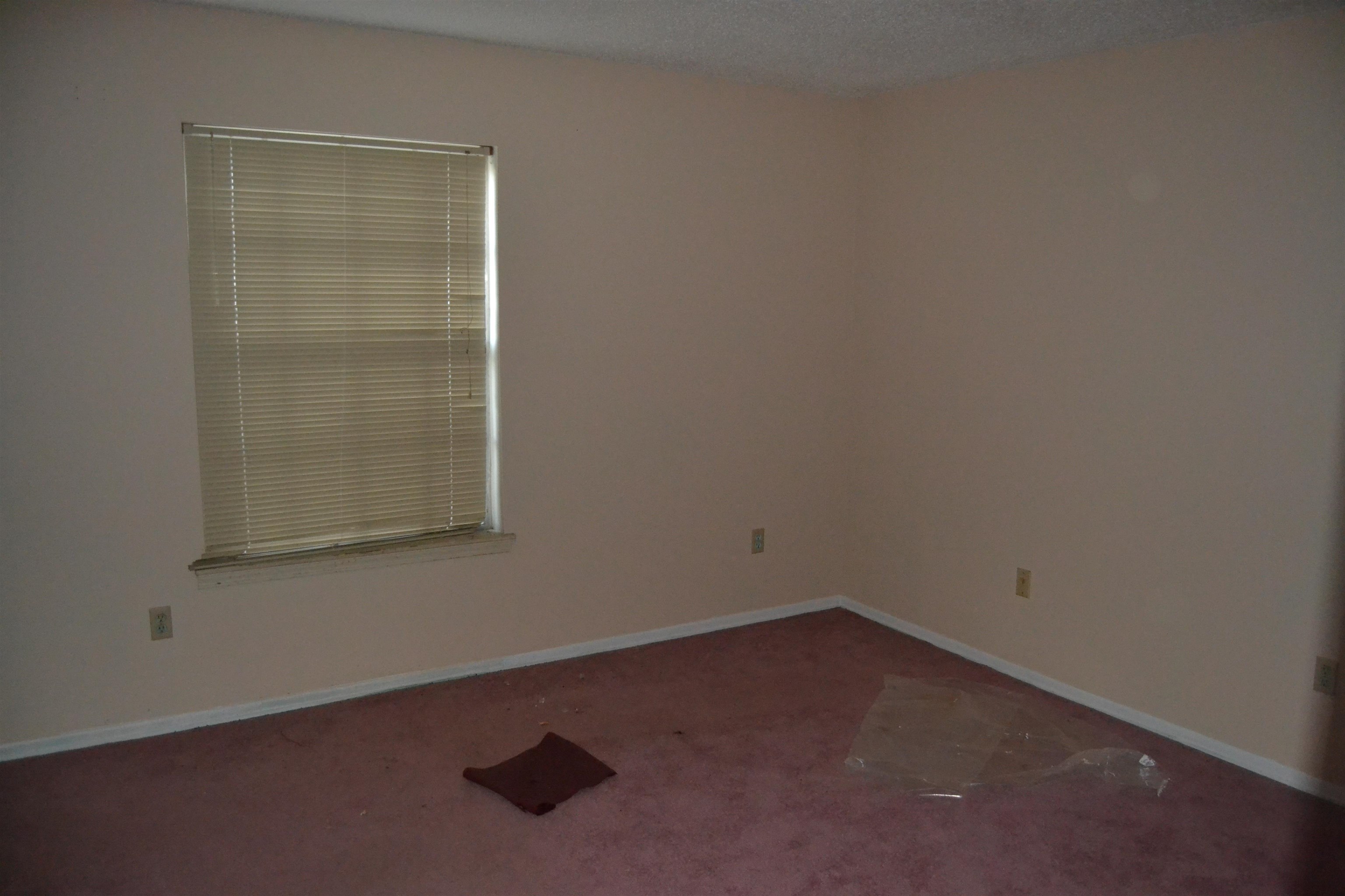 Carpeted empty room with a textured ceiling