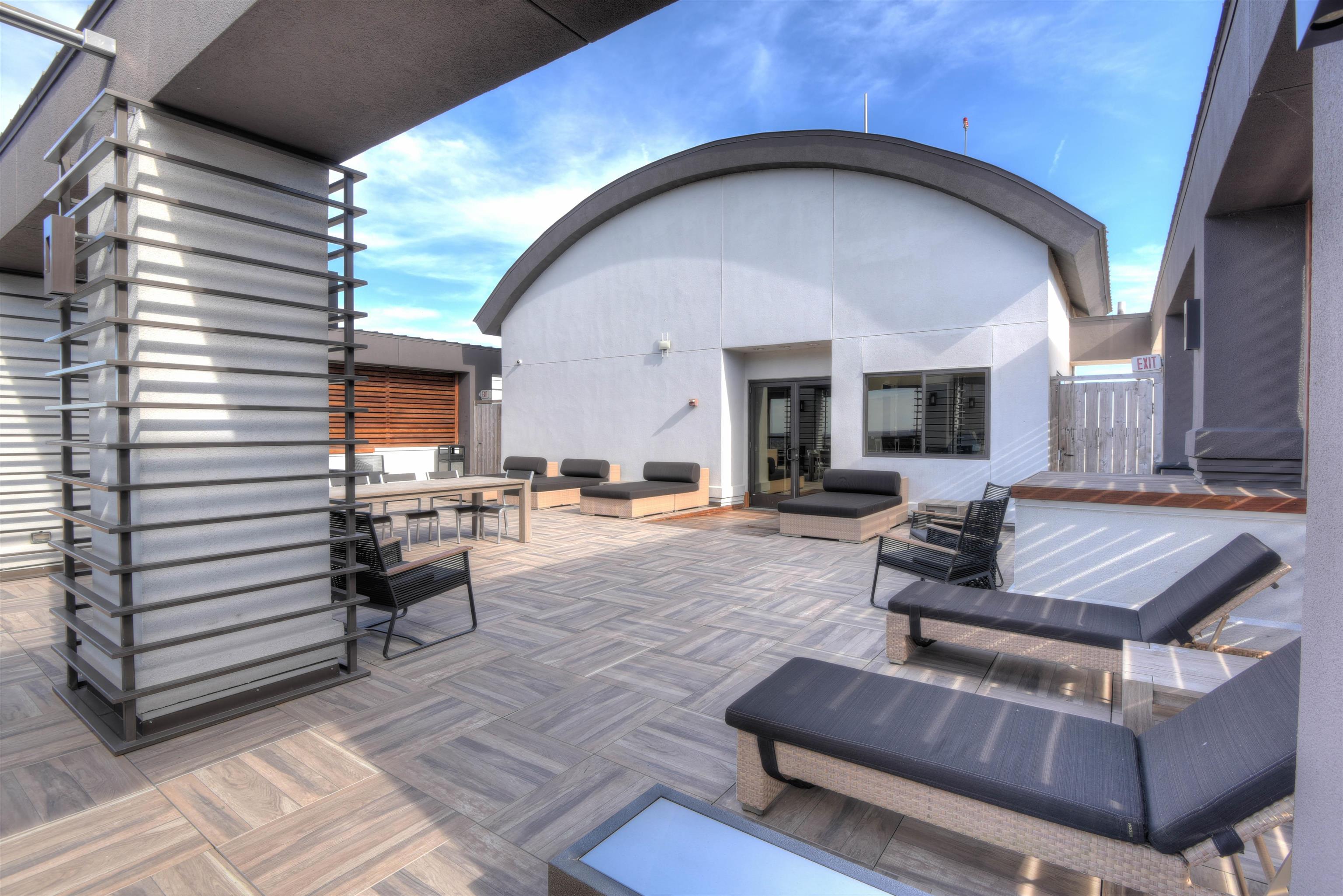 View of patio featuring an outdoor hangout area