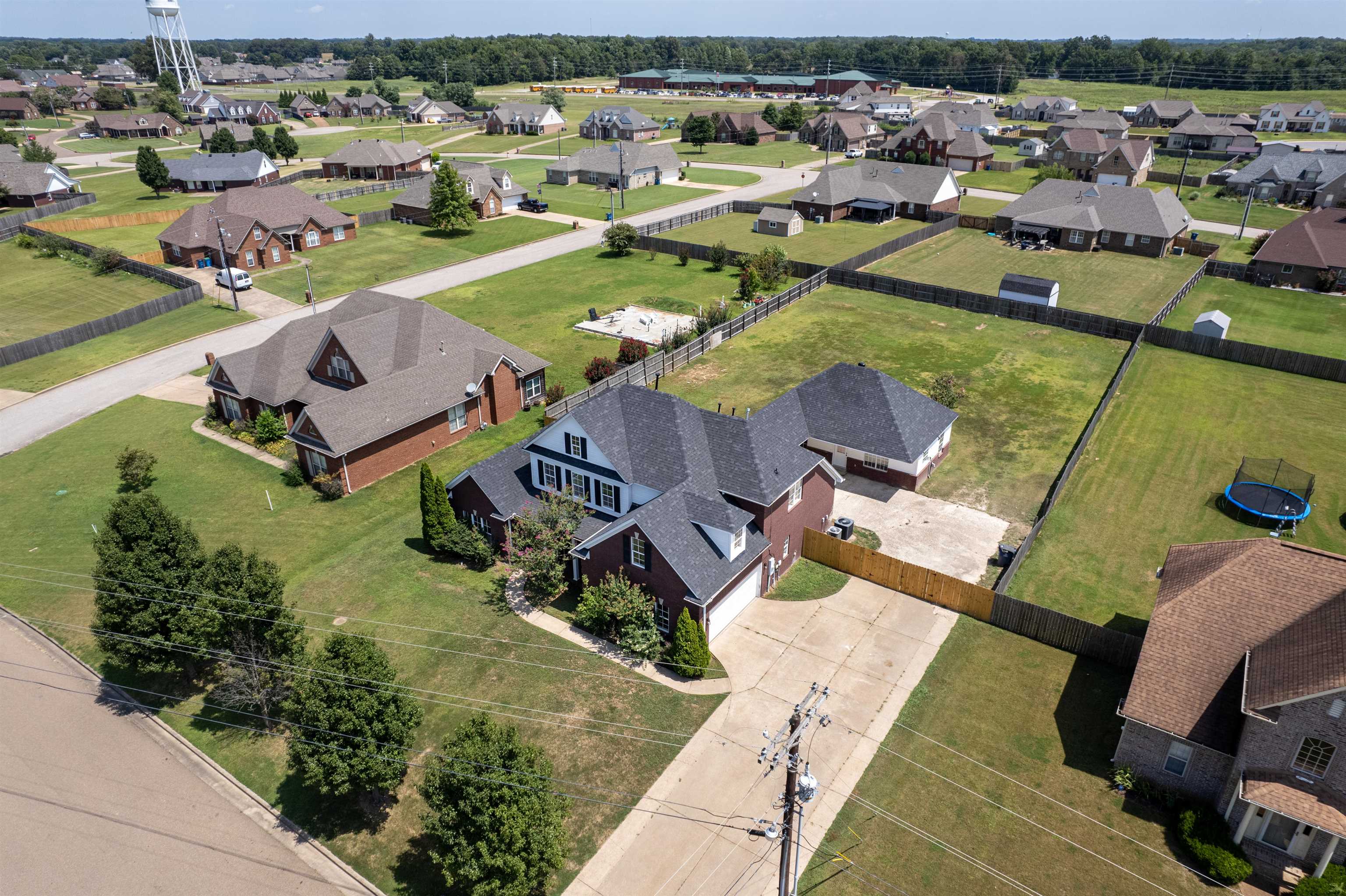 Birds eye view of property