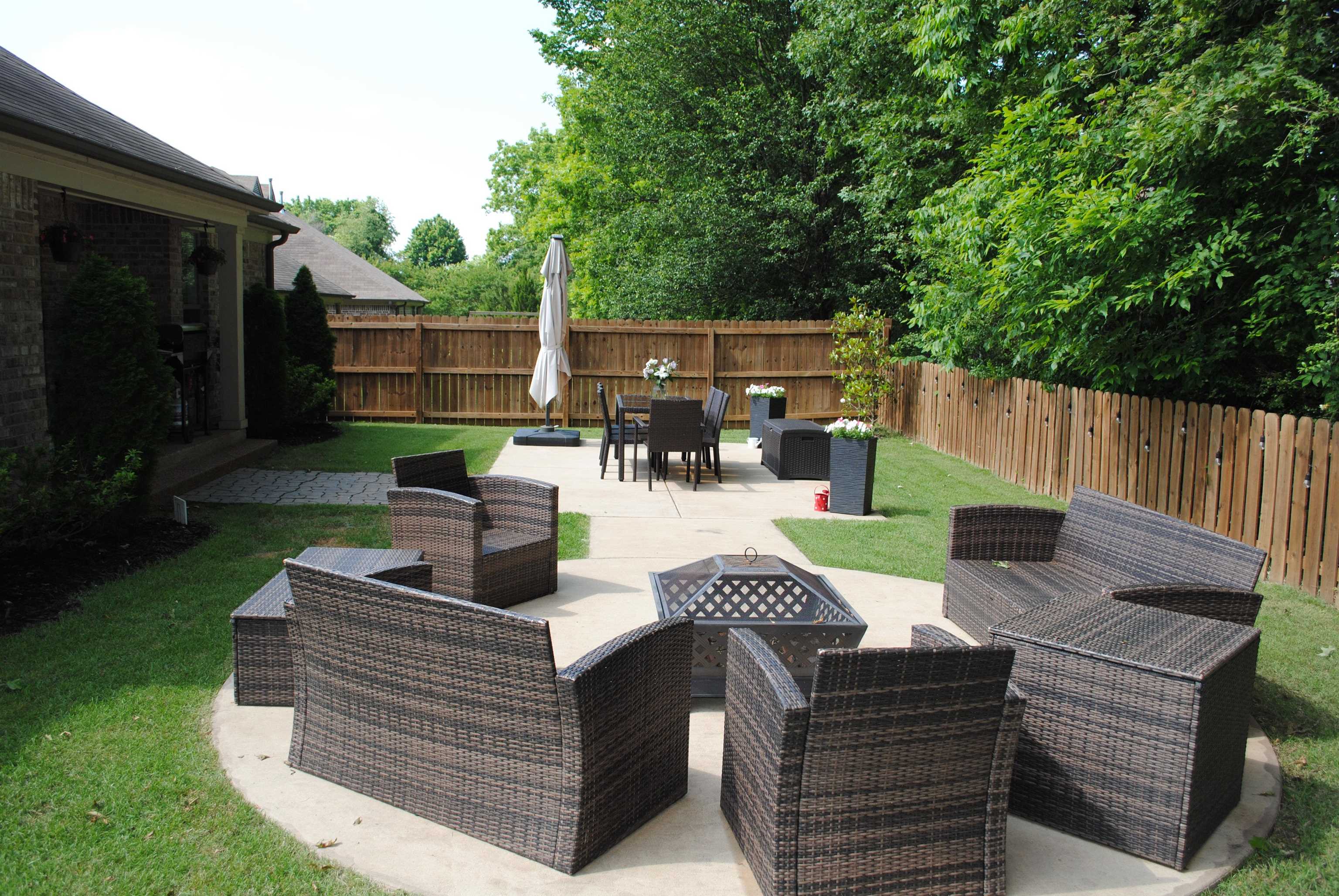 View of patio / terrace featuring an outdoor living space with a fire pit