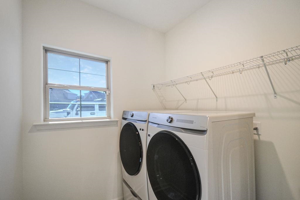 Laundry area featuring washer and dryer