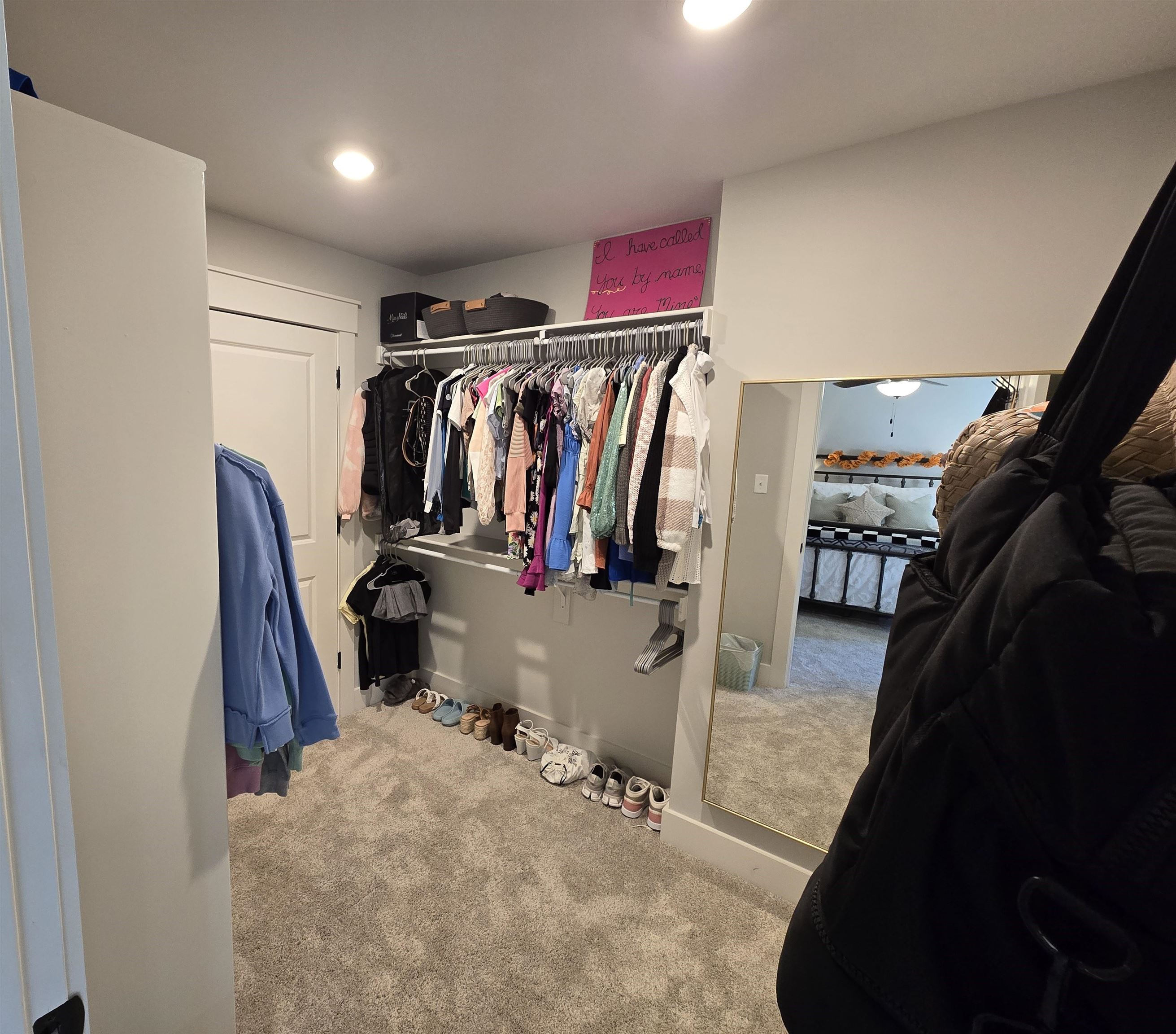 Walk in closet featuring carpet floors