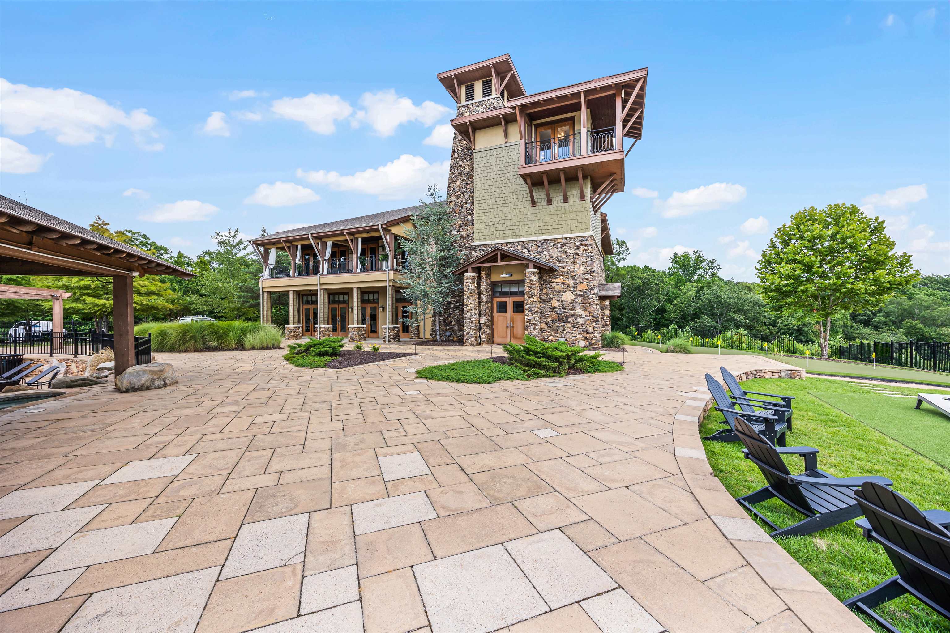 Exterior space with a balcony