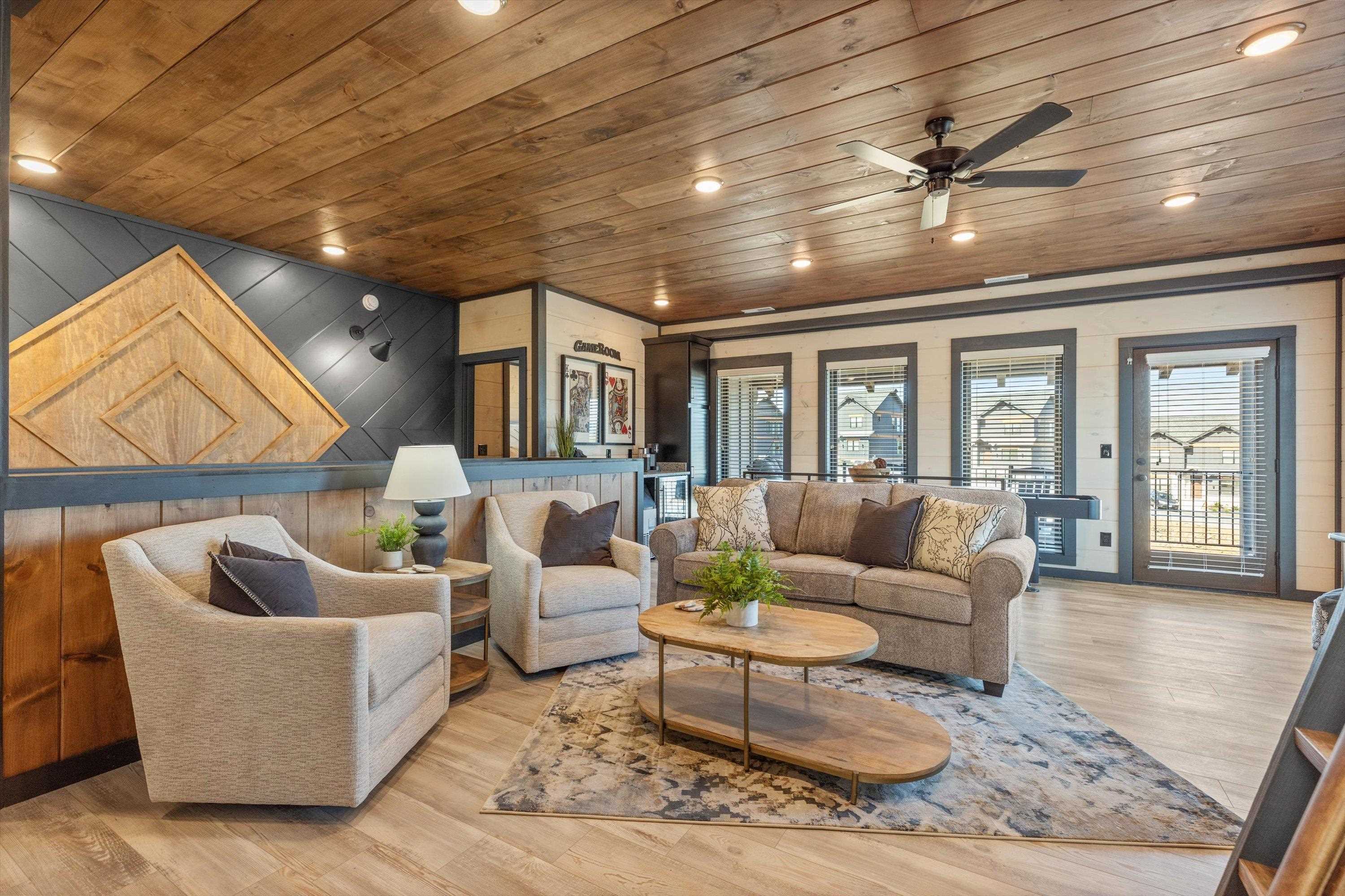 Interior of similar cabin in community.  Interior finishes and furnishings will vary from cabin to cabin.