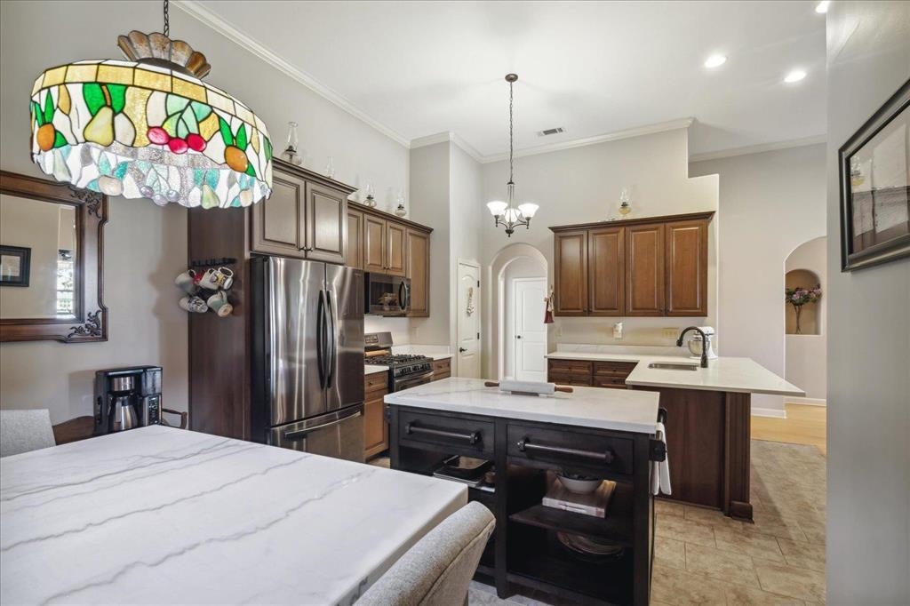 View of the kitchen from the breakfast room.