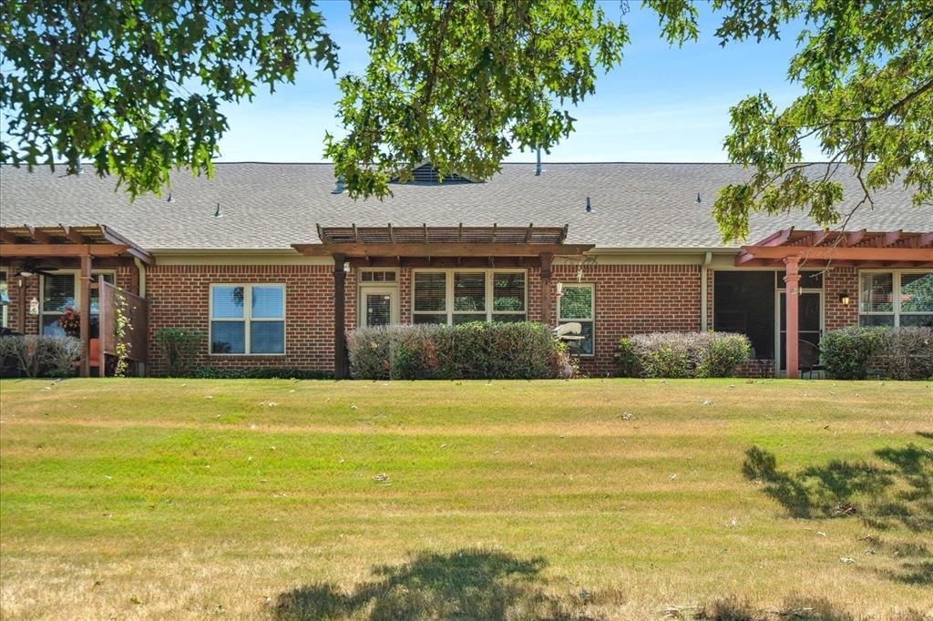 View of the back of the home from the fairway.