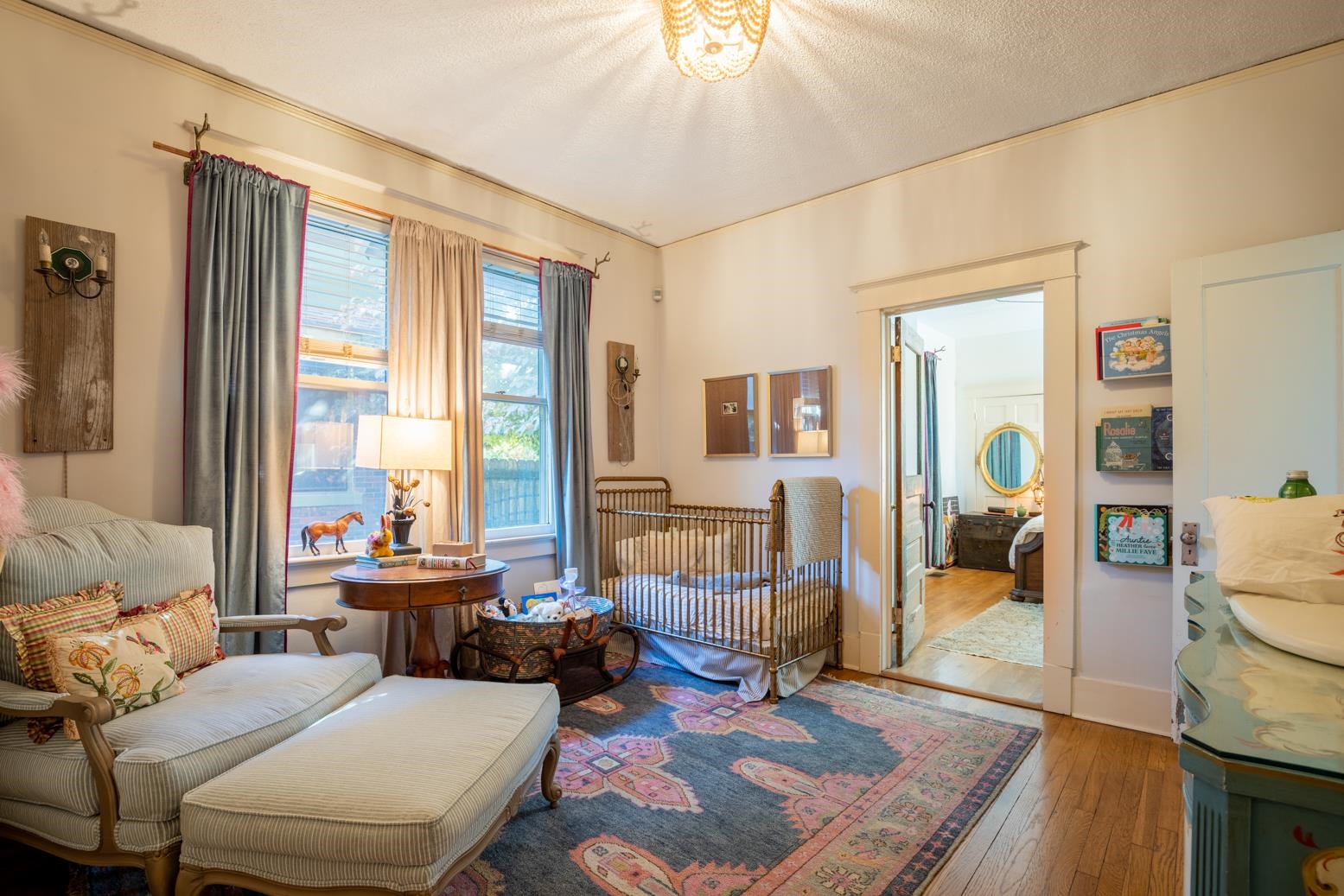 Currently a nursery, could make a fabulous primary suite and still maintain 4 bedrooms