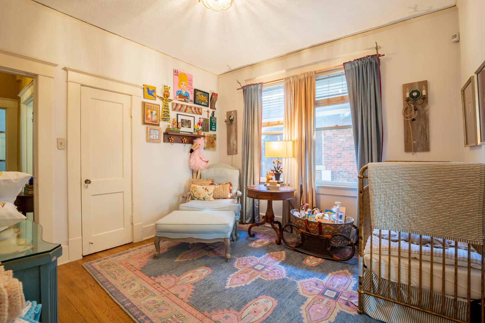 Opposite view of nursery. Room backs up to main hall bath making expansion of primary easier