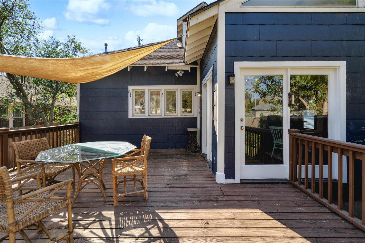 View of wooden deck