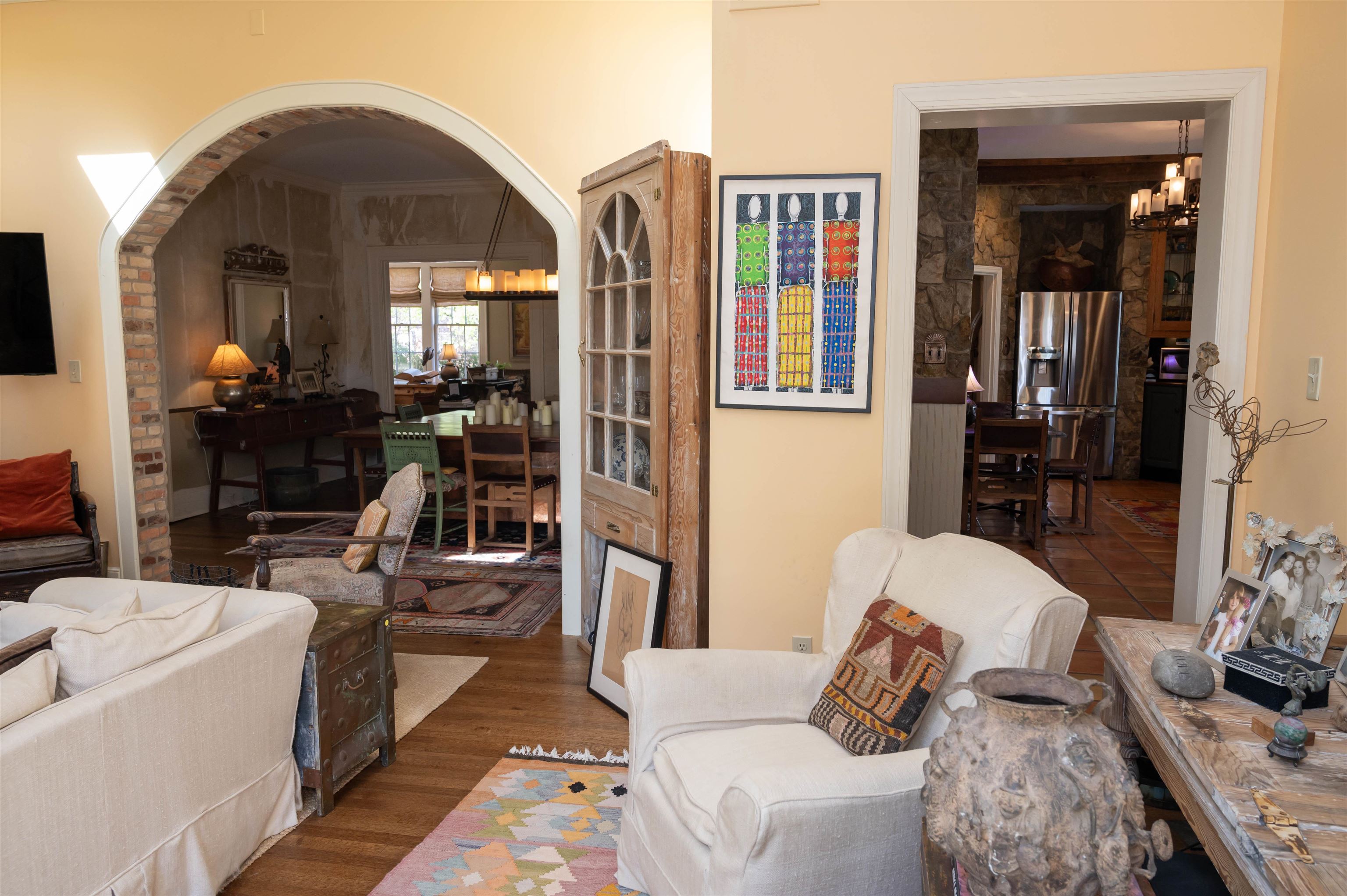 A shot of the sunroom looking back into the dining room and the kitchen!