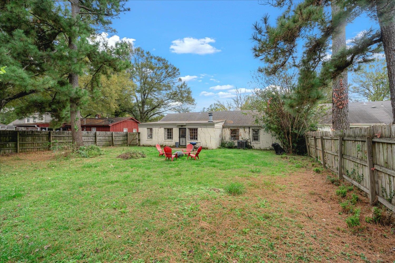 View of yard featuring central AC