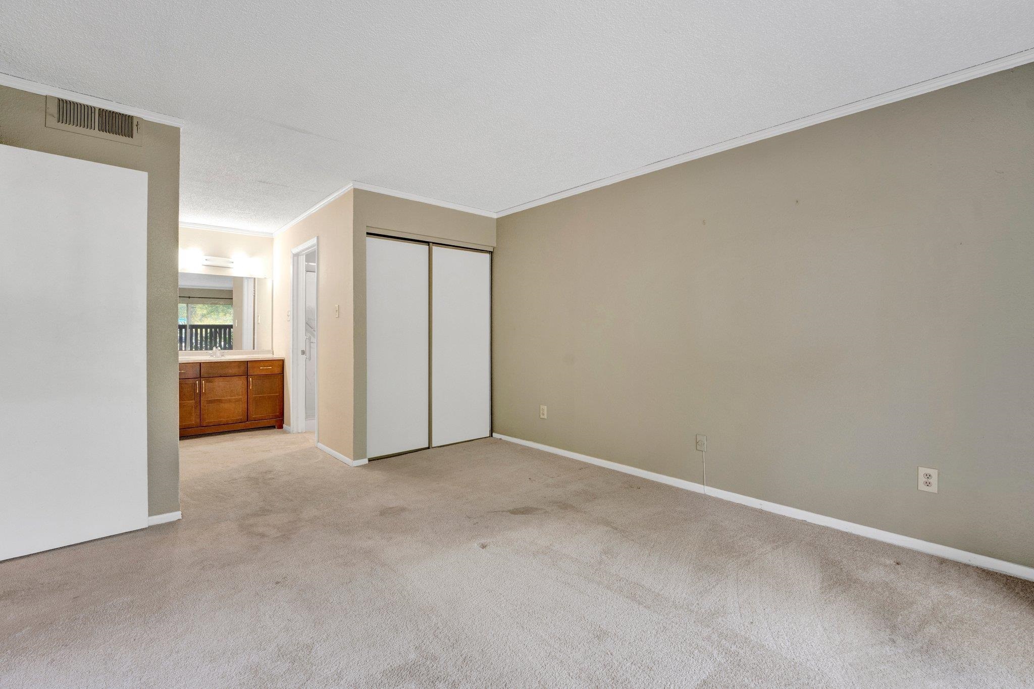 Primary bedroom with updated, private bath