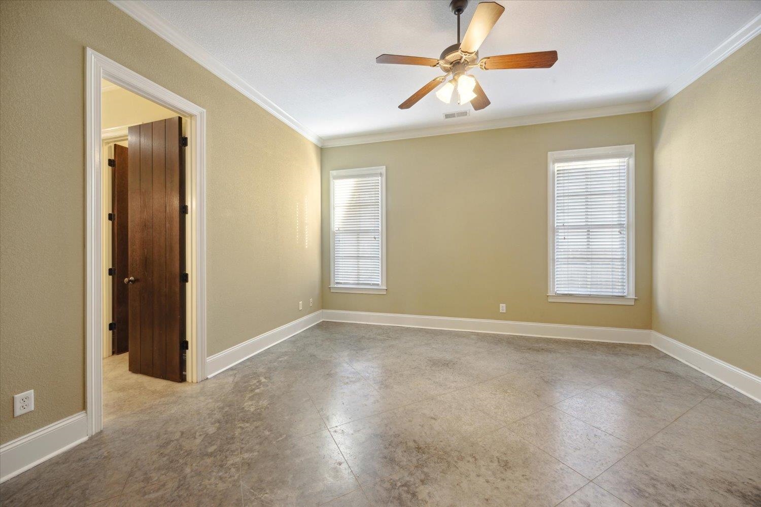 Primary bedroom with large walk in closet