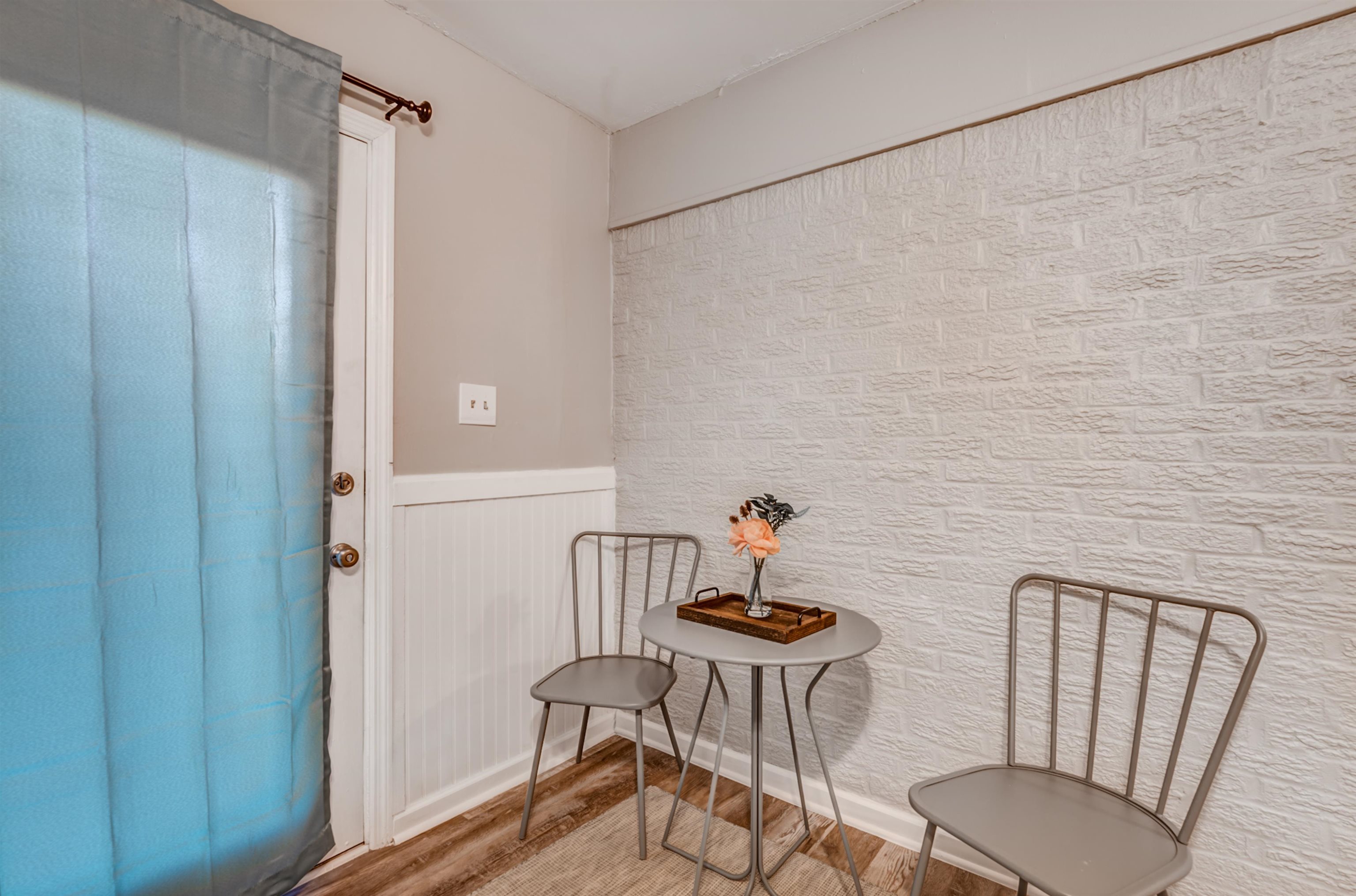 Interior space featuring hardwood / wood-style flooring