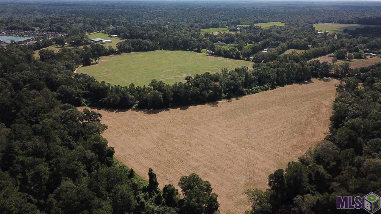 55 acre tract prime development opportunity in highly desirable South Denham Springs. Only 5 miles from Juban Crossing I-12 & 5.4 miles from I-12 exit at Range Ave. Mostly pasture land hay fields. Unlimited potential. 60x100 could be used as a horse riding arena w/ overhang being converted to stalls. Potential uses include wedding & event venue. Must see this beautiful tract! *Lot dimensions not warranted by Realtor*