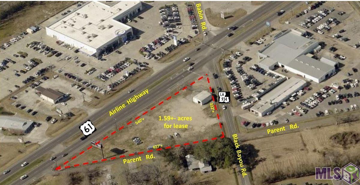 Location Location Location!!! Approximately 1.59+- acres located on Airline Highway at the intersection of La Hwy. 934 (Babin Road/Black Bayou Road) with frontage on three roads. Unmatched visibility, access and over 540 feet of frontage on Airline Highway. AADT: 24352 VPD (2020). Located in flood zone X, Zoned MU-2. Contact listing agent for additional information.