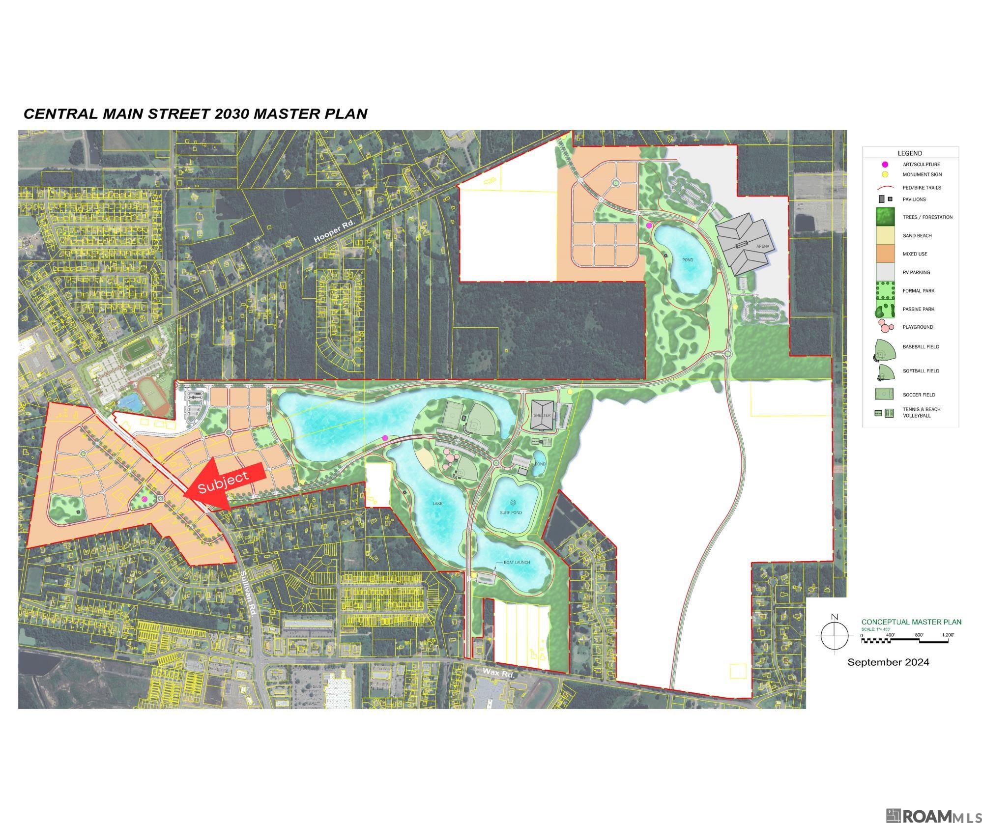 Prime 2-acre tract of land with over 200' front footage along Sullivan Rd! Located in flood zone X, which does not require flood insurance and the land is predominately cleared. House and mobile home on property to remain at no value. Located within the "Mainstreet 2030" Development Concept through the City of Central with the anticipated future commercial use.