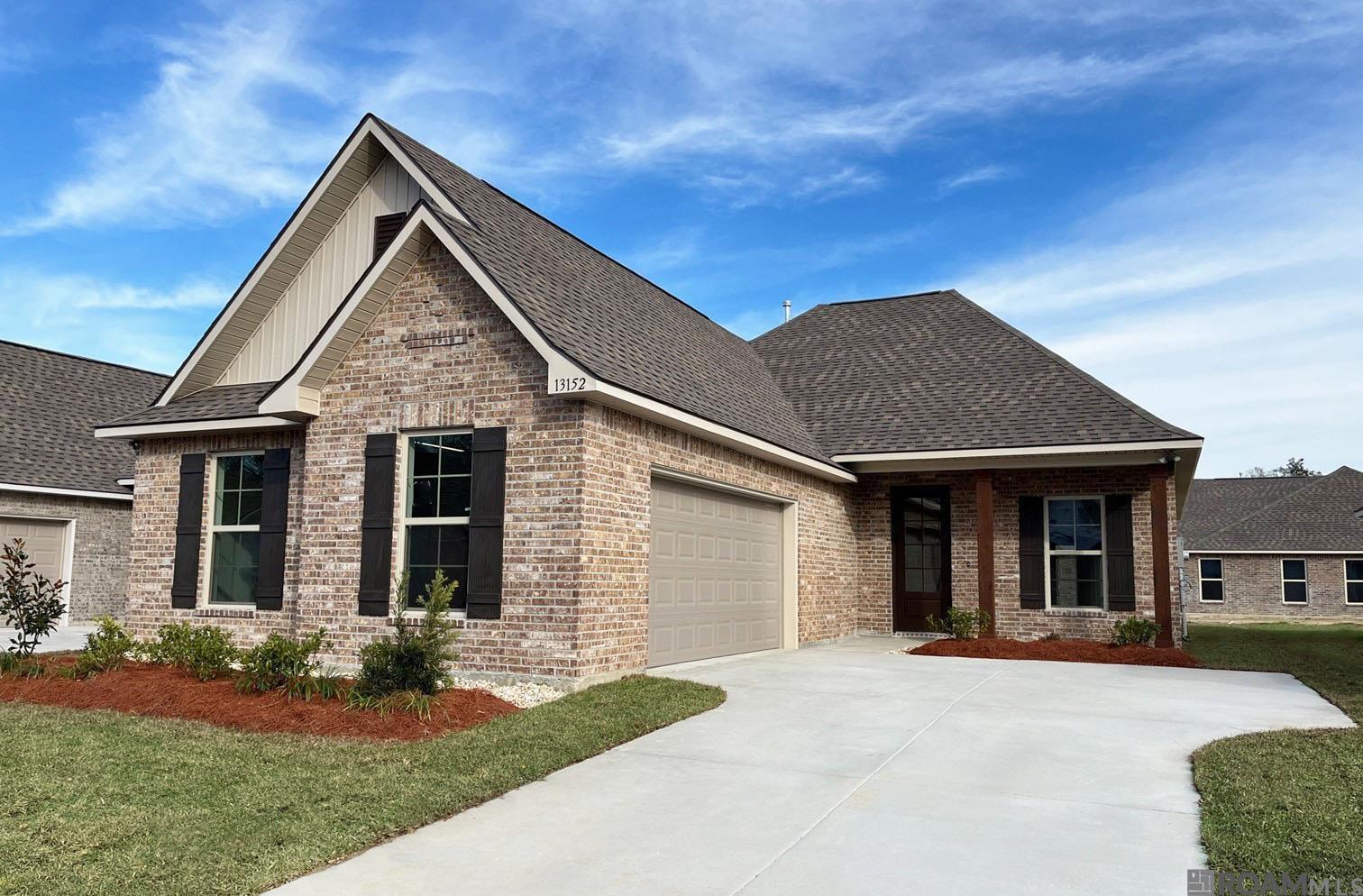 Awesome builder rate, FREE window blinds, and choice of TWO of the following FREE options:  front gutters, a refrigerator, or a smart home package (restrictions apply)!    The BOTTICELLI III H in Windermere Crossing community offers a 3 bedroom, 2 full bathroom, open design.  The community is situated in the heart of Gonzales, tucked away and surrounded by woods. It offers peaceful living with shopping and dining just minutes away.  Community features include sidewalks and a pond.    Upgrades for this home include luxury vinyl plank flooring in the primary bedroom, quartz countertops throughout, a gas appliance package, and more!  Features:  double vanity, garden tub, separate shower, linen closet, and a large walk-in closet in the primary suite, tray ceiling in the primary bedroom, a kitchen island overlooking the living room, large walk-in pantry, mud room with a boot bench, covered front porch, covered rear patio, side-entry garage, recessed can lighting, undermount sinks, cabinet hardware throughout, ceiling fans in the living room and primary bedroom are standard, framed mirrors in all bathrooms, smart connect wi-fi thermostat, smoke and carbon monoxide detectors, post tension slab, automatic garage door with 2 remotes, landscaping, architectural 30-year shingles, flood lights, and more!    Energy Efficient Features:  a tankless gas water heater, a kitchen appliance package, low E tilt-in windows, and more!