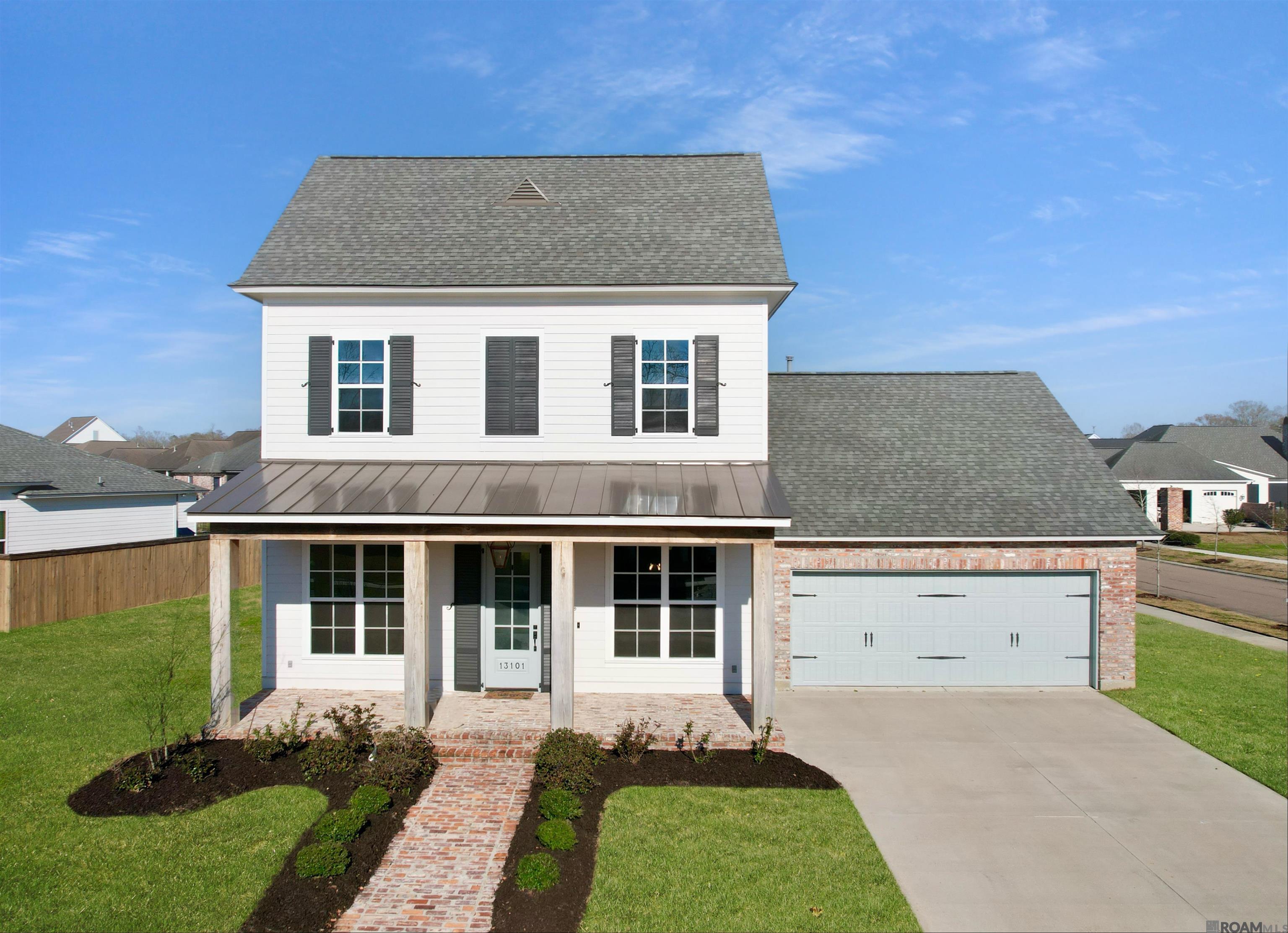 This spacious 5-bedroom, 3-full-bathroom home on a large corner lot is nestled in Central's Highland District. Upon entering, you're welcomed by a foyer that leads into the dining room, seamlessly connected to the kitchen through a butler's pantry and walk in storage pantry. The kitchen boasts a large eat-in island and opens into a generous living room, both offering views of the back porch area. Abundant windows throughout the home ensure ample natural light, creating a warm and inviting atmosphere. The downstairs boast a bedroom/office with its own bathroom suite and the primary bedroom with a large in suite bath with a separate garden tub and shower and a large walk-in closet.  The upstairs has three bedrooms and a large landing bonus room. Conveniently located near many amenities this neighborhood also features a community pool and playground. Whether you’re a first time home buyer or a large family, this home is ready for you.