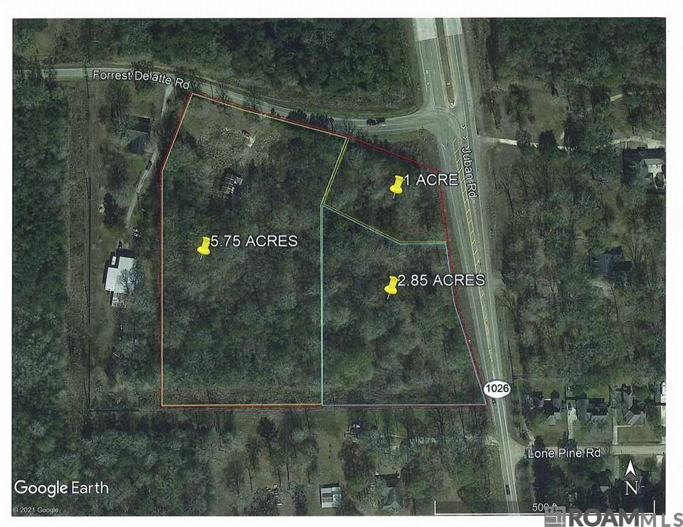 Great location just South of I-12, corner parcel with dual frontage on Juban Rd & Forrest Delatte Rd. Tremendous opportunity for commercial development. Property is 100% flood zone X, and has a previous wetland JD indicating that the land is free and clear of wetlands. Subdivision into smaller parcel(s) possible.