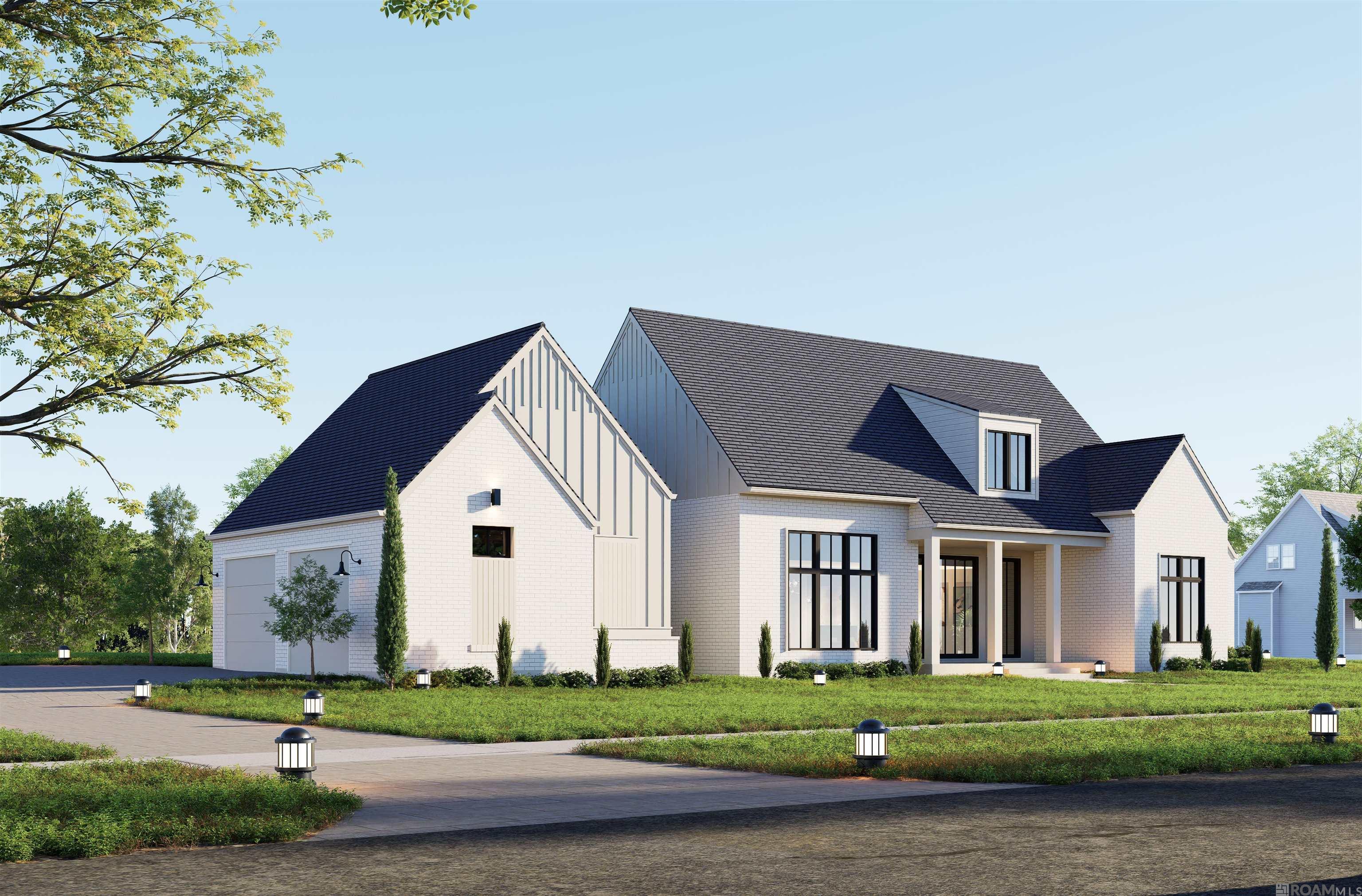 Another stunning collab from architect Dwayne Carruth & builder Carl Crawford. This home meshes thoughtful custom design sensibility and exceptional craftsmanship. A Modern Farmhouse concept that looks, feels, and lives like a true custom designed home. Set on a gorgeous 1.34-acre lot, offering both space and serenity with a beautiful lake view and plenty of room for a pool. The thoughtfully designed 4BR/3BA triple-split floor plan, is a spacious 2755 sq ft of functional luxury. The unique primary suite joins an impressive bath featuring hardwood floors, custom tile shower, and freestanding tub set against a dramatic tile feature wall. Double vanities and a huge primary closet are the finishing touches to this amazing space. A guest suite located to the front with two more bedrooms tucked in the rear allow privacy for all. The open-concept kitchen and living area create the heart of the home, with beautiful views, a dramatic fireplace wall and a stunning center island. Offset dining also allows for more formal gatherings. High-end finishes found throughout: custom cabinets, hardwood floors, quartz countertops, stainless appliances, butler’s pantry, and a laundry room as beautiful as it is functional. Every detail—from designer lighting to window placement were selected to maximize function and beauty, with lake views from nearly every room. Outdoors is just as impressive, with it's huge back porch, built-in grand fireplace and outdoor kitchen. Perfect for relaxing or entertaining. Out front, a welcoming and dramatic entry with double french doors and floor to ceiling windows. The double-car garage includes a generous storage area. Pretty-as-a-picture landscaping, features decorative trees and carefully selected elements, making it one of the most striking homes in Hidden Lakes. The perfect balance of rural living and convenience, just a short drive to shopping, restaurants, medical care, entertainment, and top-rated schools make this an ideal place to call home.