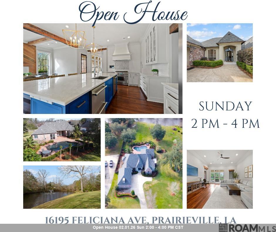 OPEN HOUSE SUN 2-4 PM*Custom-built home situated on one of the largest & highest lots ON ACREAGE in the highly sought-after Bluff Oaks subdivision! This RARE property offers nearly two acres of beautifully landscaped acreage, making it one of the most impressive & private homesites in the entire parish! Enjoy a resort-style setting with a stunning swimming POOL, expansive green space, & a natural, fully stocked POND featuring a lighted fountain. The side yard is adorned with majestic live oak trees & a charming South Louisiana swing, perfect for relaxing mornings with coffee or peaceful evenings taking in the scenery. The backyard offers exceptional privacy & is truly one of the prettiest lots in Ascension Parish. High & dry, flood insurance not required. The sellers have completed extensive UPGRADES, including a gorgeous, remodeled kitchen & have ADDITIONAL living space, yes the sellers added on living area! The area above the garage offers an impressive bonus suite with a full bath & walk-in closet, ideal as an extra bedroom or guest retreat. The home features neutral colors throughout, abundant natural light, & walk-in closets in every bedroom. The thoughtfully designed floor plan includes a fireplace in the kitchen with a COOL VIBES breakfast and sitting area, a large island, plus a formal dining room perfect for holiday gatherings or even a grand piano. The primary suite is located downstairs (along with four other bedrooms). An adjacent room has been converted into an oversized flex space, ideal for an office, exercise room, or fashion room/closet. A private covered courtyard adds another unique & inviting outdoor living area. The home comes with a whole home automation/sound system, the built in refrigerator, plus the washer and dryer! Located in an upscale subdivision & top-rated Ascension Parish schools & conveniently located near Baton Rouge, LSU, and New Orleans, this one-of-a-kind property offers rare acreage, luxury, privacy, and an unbeatable location!